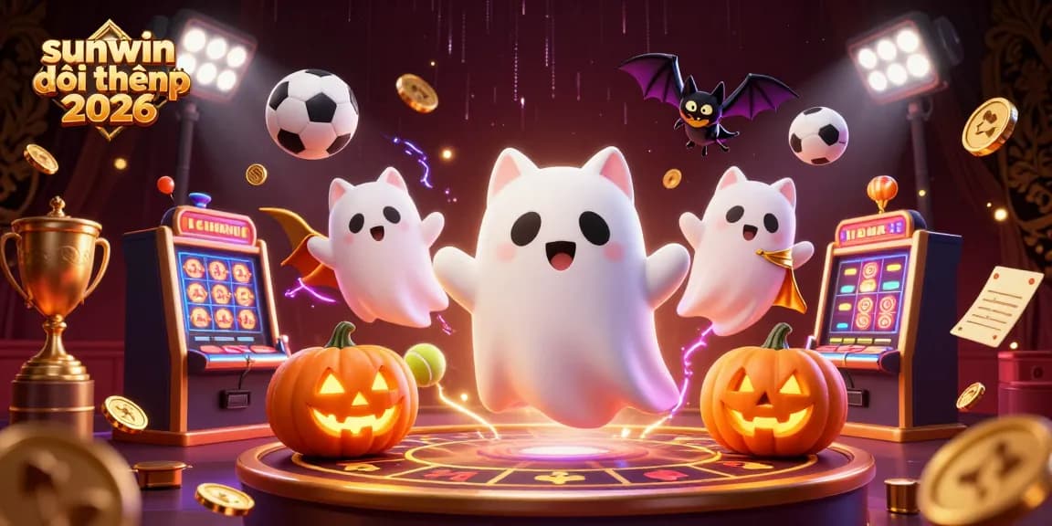 Spin into excitement at sunwin đổi thưởng 2026 with vibrant casino elements and ghostly fun.